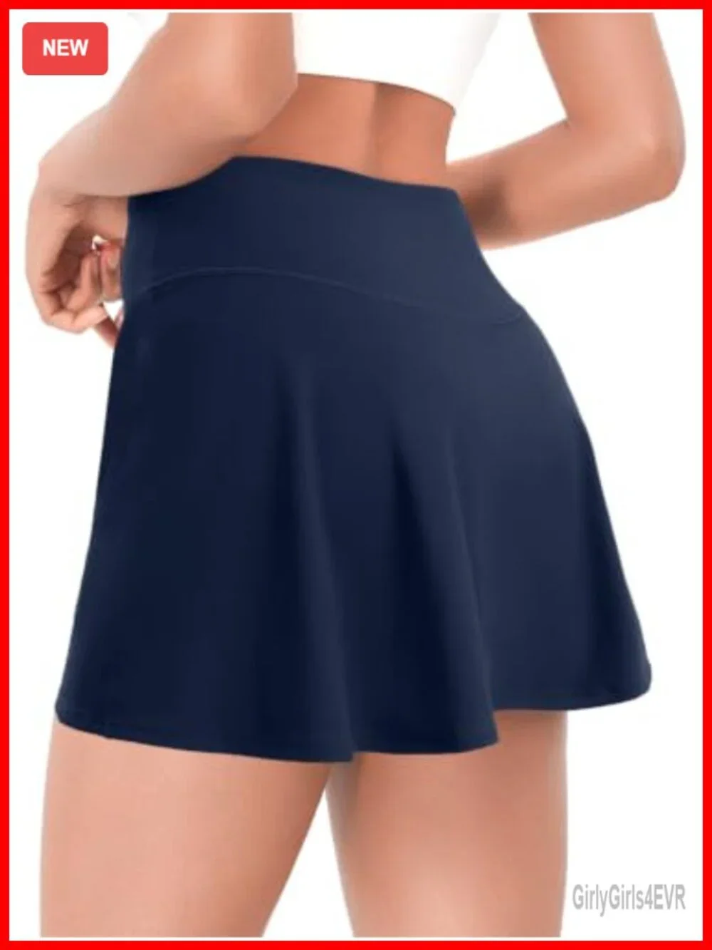 Women's Tennis Golf Skort High Waisted with Inner Shorts & Pockets